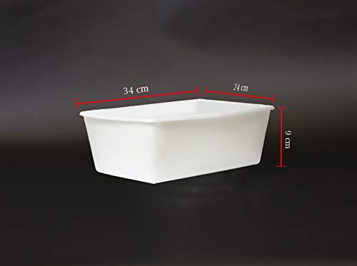 Durolenbecken Durolenbehälter Kunststoffwanne Fleischwanne Lebensmittelwanne 4l 6l 9l 17l 30l, Größe:34x24x9cm - 4Liter – Bild 3