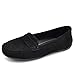 Mocassini Donna in Camoscio Sintetico, Scarpe Basse Slip On Comode e Leggere, Mocassini Classici Casual con Cuciture FT245 Nero N.38