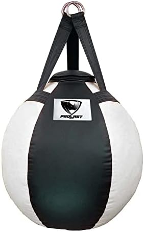 PROLAST Wrecking Ball Heavy Bag Body Snatcher Professional Boxing Training Muay Thai MMA Specialty Punching Bag (Un-Filled) (White)