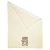 ZOLLNER babydeken 3D-applicatie, 75×100 cm, wit, Öko-Tex
