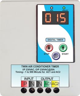 Programmable Digital Timer Switch for Dual AC | Smart Energy-Saving ...