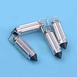 babominimer Valvole a spillo per carburatore per moto, in metallo argentato, compatibili con GS500E, GSX600F, GSX750F, GSXR750, VS800, V, 4 pezzi