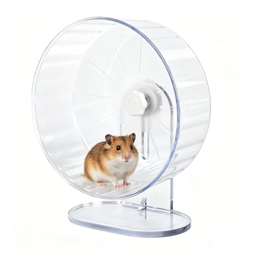 Rueda para hámster transparente de 22 cm con doble rodamiento de alta precisión 2