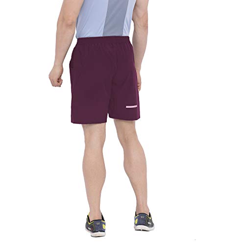 Image of CHKOKKO Men Shorts for Gym Sports or Running | Dry-Fit Fabric Single Layered Active Summer Workout Wear Knee Length Regular Fit | Elastic Waist with Front and Back Pockets