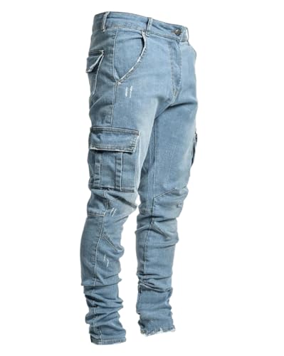 Oanviso Jeans Homme Skinny Jeans Stretch Jeans Pantalons Coupe Slim Pantalons Denim Casual Hip-Hop Jeans de Travail Vintage Jeans Décontractés Pantalon de...