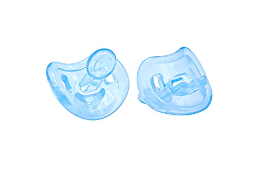 Image of BeeBee 2 Soft Silicone Infant Pacifiers, BPA-Free, Lightweight & Orthodontic, Newborn Soothie Pacifier, Natural Suckling, indicated 0-6 Months (Blue)