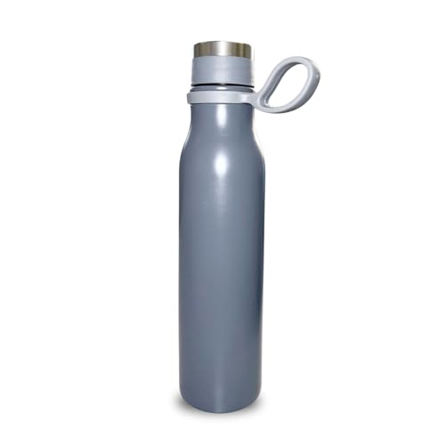 Termo al vacío para bebida caliente, botella aislada a prueba de fugas, sin sudor, para gimnasio, correr y viajar, botella pequeña de café y té (negro)