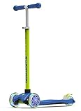 SWAGTRON K5 3-Wheel Kids Scooter with Light-Up Wheels | Quick Assembly | ASTM-Certified | Height-Adjustable for Boys or Girls Ages 3+