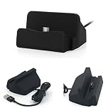 K-S-Trade Dockingstation For Samsung Galaxy A9 (2018) USB Type C Dock Compatible With Samsung Galaxy A9 (2018), Black | Type-C Smartphone Charging Station Docking Station With USB 2.0 Data Cable -