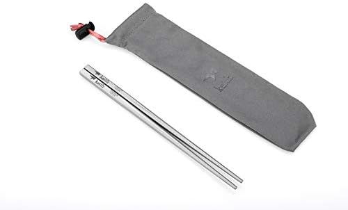 KeithTitanium Ti5634 Portable Solid Square Handle Chopsticks