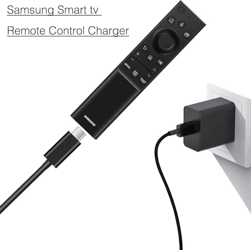 Type-c Cable Solar Samsung TV Remote Charger Cord, Replacement Samsung Smart Control TV Remote Charger Charging Cord for Samsun g Frame T V Remot e, Samsun g QLED T V Remot e Charger 5FT