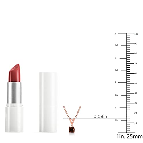 Le Vian 3/4 Carat Brown Smoky Quartz Square Pendant Necklace for Women I 925 Sterling Silver w 14k Rose Gold Plating Pendant for Her I 18 Inch Chain Necklace w Spring Ring Clasp I Cushion Cut Gemstone3