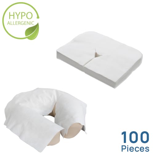 Image of EarthLite Flat Disposable Face Cradle and Headrest Covers - Medical-Grade, Ultra Soft, Luxurious, Non-Sticking Massage Headrest Covers for Massage Tables & Massage Chairs