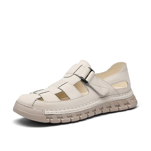 Men's Sports Sandals Breathable Hollow Out Closed Toe Summer Outdoor Hiking Beach Fisherman Climbing Off-Road Work Shoes