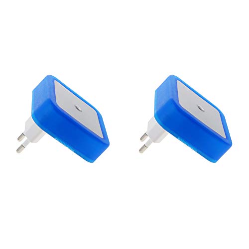 Image of Othmro ABS L65xW65xH68 Plug-in Night Light Warm Light LED Christmas Light Bulb Bed Lights with Auto Dusk-to-Dawn Sensor for Bedroom Kitchen Hallway Bule EUR Plug 2Pcs