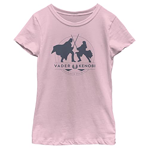 T-shirt Star Wars fille manche courte motif combat Vader contre Kenobi