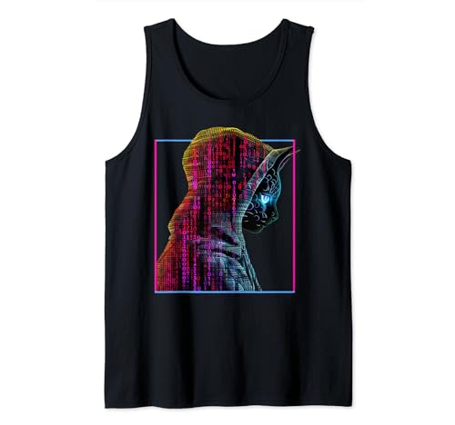 Cat Hacker Debugging Computer Engineer Coder Tank Top