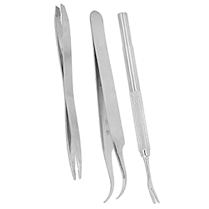 Dierbenodigdheden, Tick Remover Tool Set Tekenverwijderingsset Huisdier ongediertebestrijdingstool Roestvrij staal met…