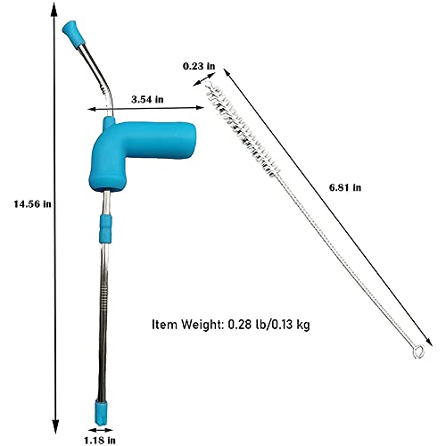 Bier Snorkel, Bier Snorkel Bier Bong, Bier Snorkel Dispenser, Drinken Bier Dispenser Trechter Tool, Blauw, Met Een… - Afbeelding 8