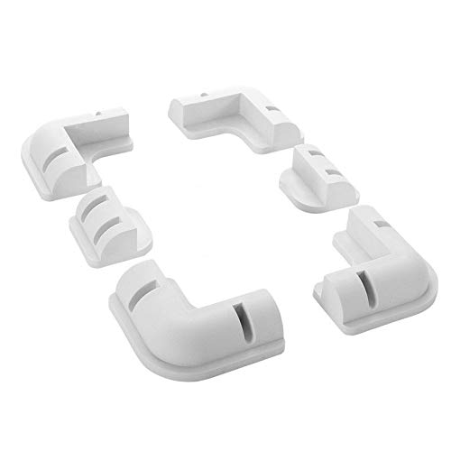TRAMILY Solarpanel-Halterungen Weiße ABS-Solarpanel-Montagehalterungen Bohrfreie Eckhalterungshalterung für Holzrahmen Wohnwagen Wohnmobil Boote Schuppen Camper Wohnwagen Verdeck UV-beständig (6PC)