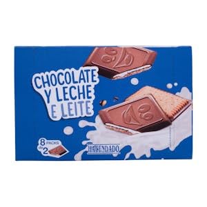 Galletas con chocolate y crema de leche Hacendado Caja 8 paquetes (268 g) Pack 2