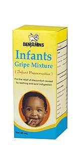 Benjamin's Infant Gripe Water - Pack of 3 - Natural Relief for Colic, Gas & Upset Stomach
