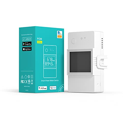 Smilewolf POWR316D Elite - Interruptor de medidor de potencia inteligente WiFi inalámbrico con monitoreo de energía, módulo universal de bricolaje para hogar inteligente, compatible con Alexa y Google