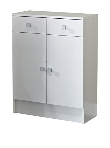 Element Bas-2 Portes-2 Tiroirs-Corps Blanc-Façades Blanches/6038A2121A17