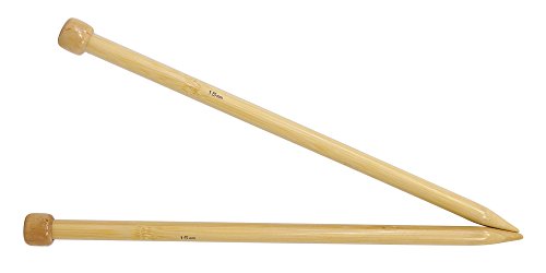 ハマナカ アミアミ 玉付2本針 長さ38cm 15mm H250-110-15