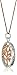 Amazon Collection Sterling Silver and Rose Gold-Flashed Family Tree Two-Tone Pendant Necklace, 18