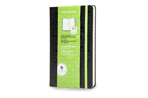 Moleskine Evernote Sketchbook with Smart Stickers, Large, Dotted, Black, Hard Cover (5 x 8.25)