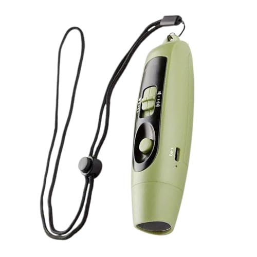 Fischietto elettronico, fischietto elettrico, multiuso, set di fischietti regolabili, 3 diversi tipi di palmare rumoroso – Outdoor Sports Safety Whistle USB ricaricabile con cordino e luce per arbitri