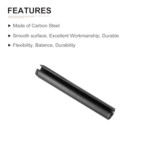 DTGN 6mm x 40mm(DxL) Geschlitzt Feder Pin - 30Pack - Gut für Haus Maschinenverschluß - 65Mn Feder Dübel Spannung Rolle Pin - Schwarz