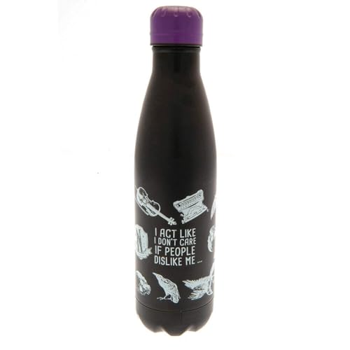 Pyramid International Wednesday-Wasserflasche (Don't Care-Design), 540 ml, doppelwandige Metall-Wasserflasche, Trinkflasche isoliert – offizielles Lizenzprodukt