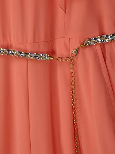 Image of Cub McPaws Girls Ruffle Sleeves Jumpsuit with Belt | 4-12 Years