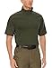 TACVASEN Combat Shirt for Men Short Sleeve Tactical Shirt 1/4 Zip Military with Pocket Army Pullover Breathable Shooting Training Security Green 2XL