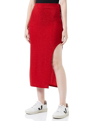 Jupe crayon pailletée rouge haut de gamme pour une silhouette ajustée