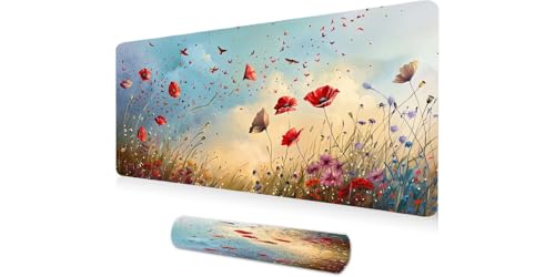 Tapis de Souris XXL 1400x600 anti-glisse idéal pour protéger le bureau en bois