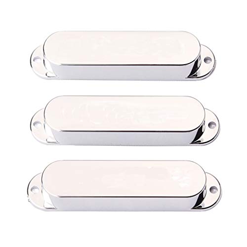 Alnicov Lot de 3 cache-micros en plastique à coque fermée pour guitare électrique Chromé 82 mm - Les Beatles, Paul McCartney, John Lennon, RIngo Starr, George Harrison Alnicov Lot de 3 cache-micros en plastique à coque fermée pour guitare électrique Chromé 82 mm – Image 3