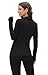 WIHOLL Business Casual Tops for Women Long Sleeve Shirts Ribbed Knit Tshirts Professional Fall School Outfits for Teachers 2025 Black M
