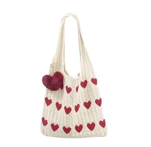 Bolsa de mano de pana para mujeres,Bolso de Mano de Pana,Bolso Tote Bag Mujer,Bolso En Forma De Corazón Bolsa de Hombro Grande Reutilizable,Bolso de Hombro Grande con para Compras Trabajar Viajar | Ya disponible en tu tienda friki favorita! En mundofriki.es!