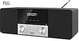 Volle Flexibilität: Musik per Bluetooth vom Handy oder Tablet streamen, MP3 per USB (inkl. Ladefunktion) oder AUX in. Radiowecker mit Sleeptimer und ein Favoritenspeicher runden das Design-Radio ab