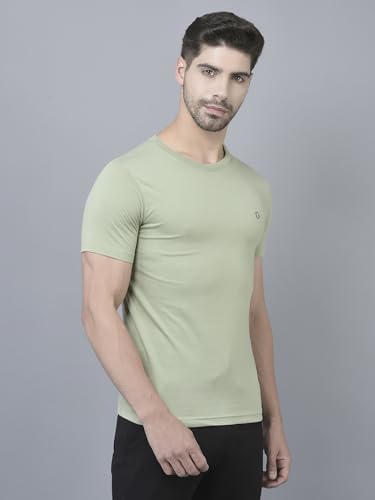 Image of Dollar Cotton Rich Fabric Solid Men's T-Shirt | Chest Logo Branding | Wide Array of Attractive Colours
