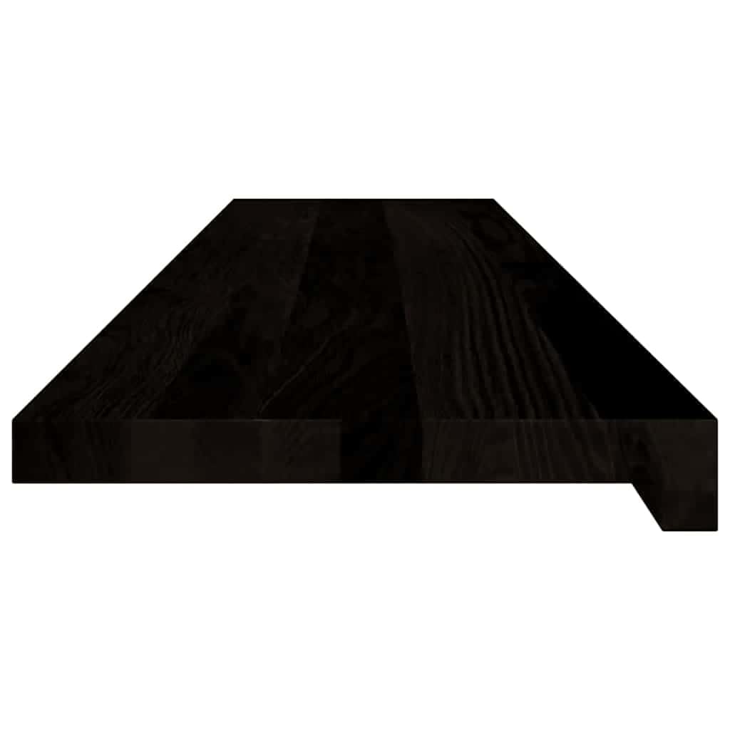 12 stopni brązowo-czarny, 110 x 30 x 2 cm, lite drewno dębowe | Lite drewno dębowe, ciemnobrązowe wykończenie, wszechstronne zastosowanie jako parapet, łatwa pielęgnacja