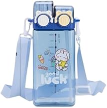 زجاجة دابل مدرجة - طريقتان للشرب بحزام حمل مريح OM (ازرق)