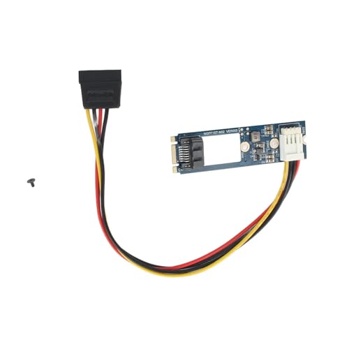 QANYEGN M2 to SATA M.2 NGFF SATA to 7Pin SATA Horizontal Converter Adapter Card+4Pin Power Cable