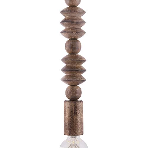 Image of Homesake Rustic Beaded Swag Pendant, Balcony Bar Cafe Living Dining Room, Retro Loft Light, Ceiling Hanging Light (Walnut, Mix)