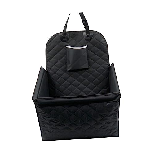 Abaodam Dog Car Bed Cushion Pet Car Seat with Storage Pocket and Safety Belt Thickened and Durable Design for Easy Installation and Long Trips