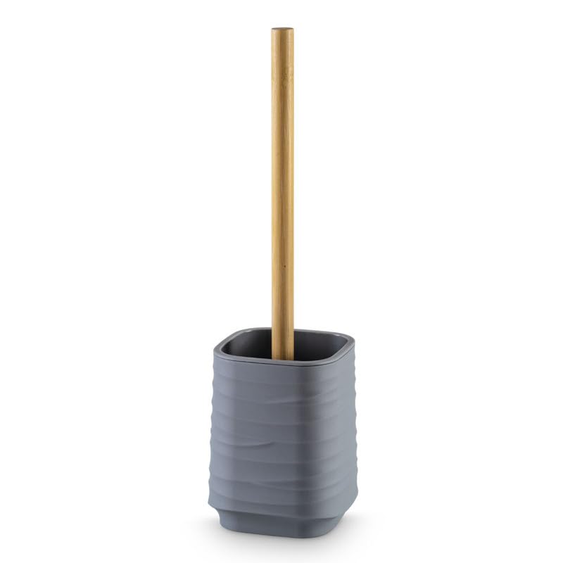 Image of Freelance Portofino ABS Toilet Cleaning Brush with Holder Stand - New Grey - Hygienic Commode /Toilet Brush Cleaner Set - Compact Stand, Ideal for Cleaning Bathroom Pot /Bowl /WC - Holder Included