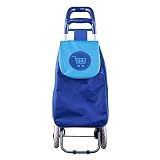 AC-Déco Chariot De Course Motif Pictogramme Panier - 2 Roues - L 34 Cm X H 96 Cm - Bleu